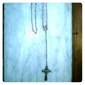 Sterling silver catholic rosary
